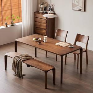 Ev ve Restoran Kullanımı İçin Yüksek Kaliteli Modern Masif Ahşap Yemek Masası Takımı Su Geçirmez ve Çevre Dostu - Product Image 1