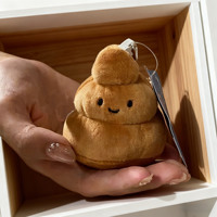 Porte-clés en peluche personnalisable en forme de crotte mignonne, jouet amusant, mini poupée en peluche souriante, pendentif de sac à dos, décoration, cadeau