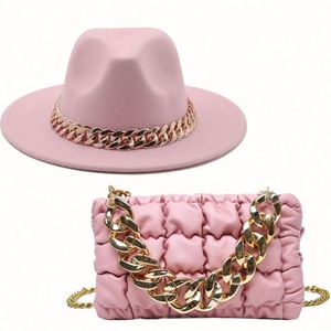 Nouvelle conception personnalisée d'ensemble chapeau Fedora et sac à main pour femmes pour l'hiver - Product Image 5