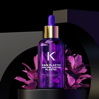 Envase Cosmético Vacío de Plástico PETG con Serigrafía, Botella con Gotero para Suero de 80 ml, Marca KSUN, Forma Redonda para el Cuidado de la Piel