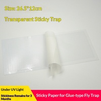 Lampe anti-moustiques adhésive solide non toxique, plaque collante transparente pour tuer les mouches avec support de logo 24,5x13,5cm