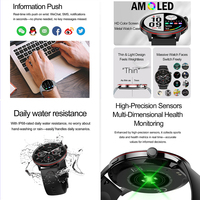 Montre connectée SENBONO HK36, design ultra-fin, NFC, indice IP68, appels mains libres, surveillance du sommeil, modes sportifs multiples, design unisexe