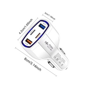ที่ชาร์จในรถยนต์ 38W 4 พอร์ต รองรับ Dual PD2.0W QC3.0 USB Type-C ชาร์จเร็ว อะแดปเตอร์ที่จุดบุหรี่แบบ Universal - Product Image 6