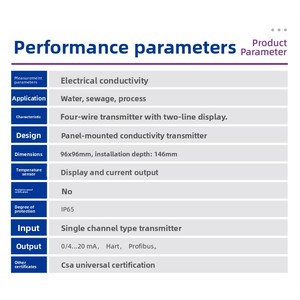 Conductimètre E+H/Endress+Hauser CLM223 monocanal, type encastrable, personnalisable, fabriqué en Chine - Product Image 2