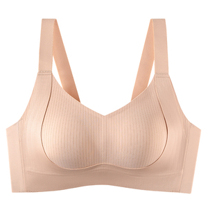 Reggiseno senza Show senza cuciture romantico con motivo solido In pizzo lavorato a maglia senza fili supporto Push-Up completo comodo leggero In-Stock - Product Image 2