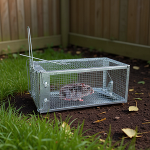 Trampa para Ratones de Metal Plateado, Reutilizable, de 1 Puerta, para Control de Plagas en Interiores, Exteriores, Hogar y Jardín - Product Image 2