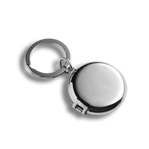 Llavero Espejo Metálico Plateado de Doble Cara con Logotipo Personalizado de Alta Calidad - Product Image 4