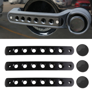 ドアハンドル装飾トリム <span class=keywords><strong>3</strong></span>個セット <span class=keywords><strong>2</strong></span>ドアモデル用 2007-2018 ジープ ラングラー JK モデル用 外装グリップハンドル装飾 - Product Image 1