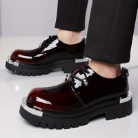 Chaussures habillées décontractées pour hommes, grandes tailles 39-48, à bout rond, à lacets, basses, à semelle épaisse et tendance