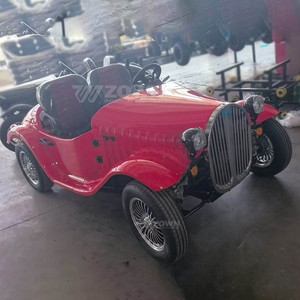 Voiture électrique classique rouge vintage ZOWN 2 places pour parcours de golf et visites de sites touristiques - Product Image 6