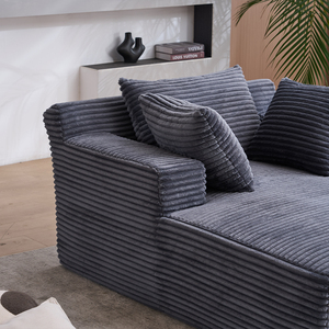 Canapé-lit convertible à assise profonde avec rangement, design compact pour appartement, canapé d'angle moderne rembourré en éponge - Product Image 6