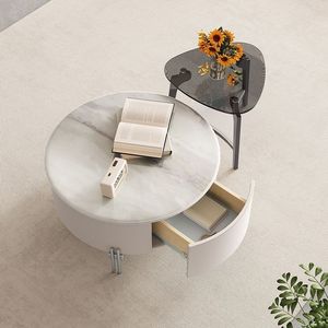 Vendita Diretta dalla Fabbrica del Tavolino da Caffè di Ultima Generazione, Prezzo all'Ingrosso per Soggiorno, Tavolino da Caffè Rotondo di Lusso - Product Image 6