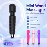 Tragbarer Mini-Zauberstab-Massagegerät mit 10 Vibrationsmodi USB-Aufladbar Weiches Silikon Persönliches Pflegegerät