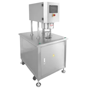 Semi automatic plastic can vacuum nitrogen filling flushing can sealer nitrogen machine for Canned dried food