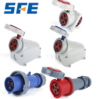 Connecteur de prise et de fiche industrielle d'aviation 6H étanche IP44 IP67 SFE CEE/IEC60309 16A 32A 63A 125A 3, 4 et 5 broches