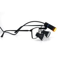 Lampe dentaire LED MC-JD2100 avec loupes binoculaires 21NM-300X, lampe frontale à spot lumineux pour chirurgie, grossissement 3.0x