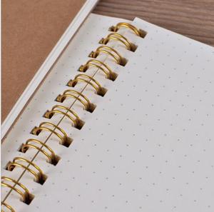 دفتر ملاحظات من ورق الكرافت B5 دفتر حلزوني قابل للتخصيص من الورق المقوى مخطط دفتر يوميات للمدرسة والمكتب وشبكة نقاط فارغة - Product Image 5