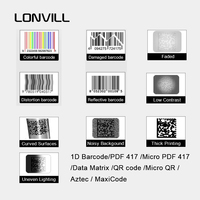 LONVILL Matriz de datos de alta velocidad Centro de Clasificación Industrial Ethernet con cable Código de inventario código de barras fijo Escáner 2D