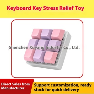 9 phím trục máy kiểm tra người lớn ngón tay Bàn phím giải nén đồ chơi trắng dưới Bàn Phím Cơ khí thời trang kim loại móc chìa khóa - Product Image 5