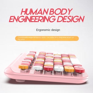 LVKIDRON 2.4G Draadloos zwevend toetsenbord-muis combo 1000 DPI 75-toetsen mini ergonomisch ultradun schattig snoepkleurig 10m - Product Image 5