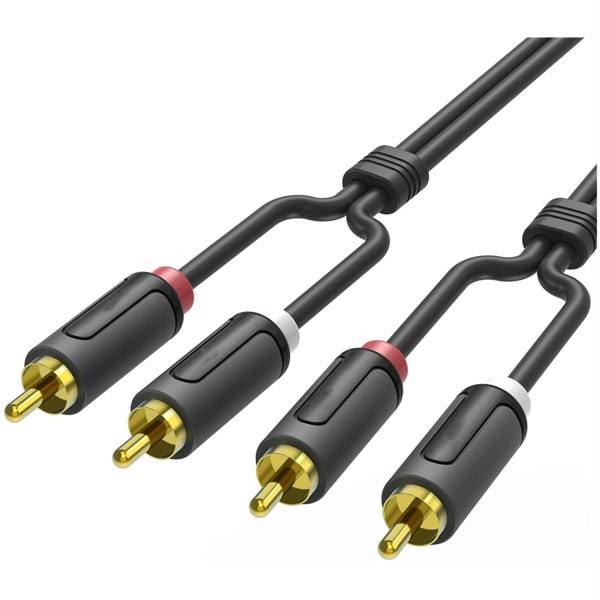 Headphones Home System Car Stereo MP3 Players 2 RCA to 2 RCA Cable Digital Analogue Double Shielded RCA Audio Cable
