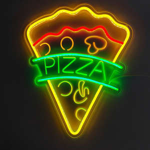 Custom OEM <b>LED</b> Pizza Neon Sign Wall Mounted High Brightness <b>Light</b> for Restaurant Shop Bar Advertising <b>Decor</b> - Product Image 5