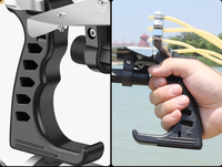 Tirachinas de acero nuevo compuesto de fibra óptica pequeño dardo flecha láser pesca goma pesca tirachinas arco para caza