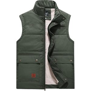 FOXA Men's Winter <b>Padded</b> Puffer Vest Thick Fleece Lined Sleeveless Jacket Outdoor Hiking Clothing - Product Image 1