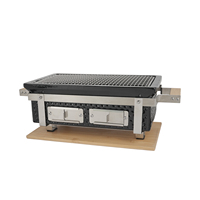 Barbecue au charbon de bois en céramique classique Auplex Habichi, carré, multifonction, sans fumée, pour Yakitori, idéal pour les fêtes et la cuisine de table