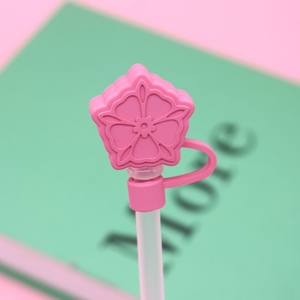 Cent dessins animés ludiques boisson paille décor Toppers 8mm/10mm Silicone anti-poussière paille à boire couvre pour accessoire de paille - Product Image 6