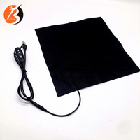 Coussin chauffant électrique usb pour veste, 5v 7.4v 12v 300x300mm