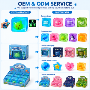 ของเล่นบีบคลายเครียดรูปสัตว์ทะเล TPR Squishy Fidget Cube แบบนุ่ม สำหรับวางบนโต๊ะทำงาน ขายส่ง รับผลิตแบบ OEM/ODM - Product Image 5