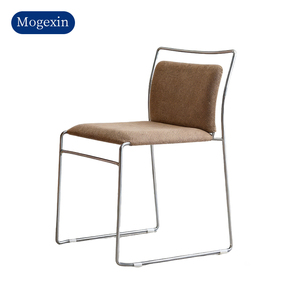 Chaises de salon modernes en métal pour petits espaces, mobilier commercial pour réception d'hôtel, bureaux, salles à manger - Product Image 6