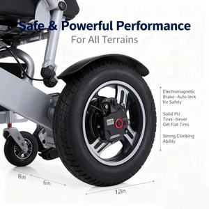 Lechi DLY 3001車椅子軽量リクライニング調整可能背もたれ折りたたみ可能4輪リハビリテーション車椅子 - Product Image 4