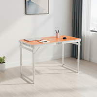 Table de pique-nique pliable en aluminium, hauteur réglable, avec plateau en maille, pour camping, plage, ferme, école, mobilier d'extérieur léger