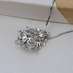 Pendentif araignée style pop en argent S925 avec plateau vide pour 8-10 perles, accessoires de bijoux DIY, plaqué or 2733 - Product Image 4