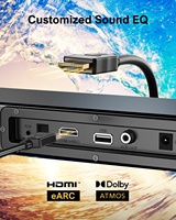   Barra de Sonido para TV de 190W, Equipada con Dolby Atmos, Sistema de Sonido Envolvente 3D para Cine en Casa