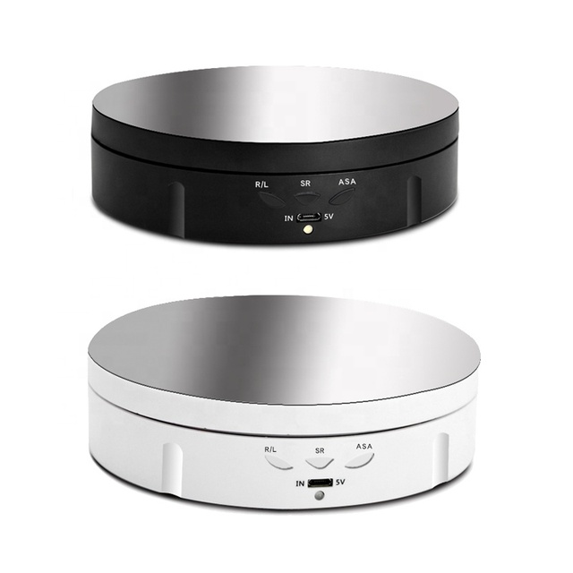 Jingying Photography Products Display Stand Small Portable 360 Degree Motorized Rotating Turntable