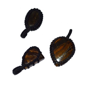 Colgantes envueltos en alambre de piedra de tigre - Product Image 1