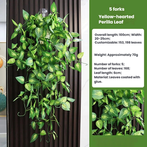 <span class=keywords><strong>Plantas</strong></span> <span class=keywords><strong>Artificiales</strong></span> Colgantes de Alta Calidad de 100 cm, Hojas de Hiedra, Planta para Montar en la Pared, Decoración para Interiores y Exteriores, para el Hogar, la Habitación, el Patio - Product Image 6