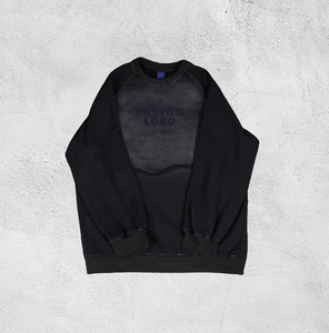 Sudaderas de Invierno de Punto Bordado con Cuello Redondo, 100% Algodón, Talla XL, Estampado Puff, Transpirables, Ecológicas, Extra Grandes, Lavadas - Product Image 2