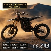 Clouded Leopard XE Pro S Enduro 72V 20KW 600Nm 100km/h Frein à 4 Pistons Contrôle par Application Jante CNC TFT NFC Vente en Gros OEM pour Adultes