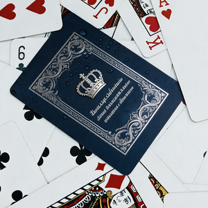Cartes à jouer en plastique imperméables, jeu de poker personnalisé imprimé, cartes de casino durables pour les jeux de voyage - Product Image 1