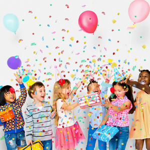 DAMAI Happy birthday confetti birthday cake metallic foil confetti <b>balloons</b> <b>table</b> confetti decorations for parties - Product Image 2