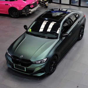Envoltura de vinilo para automóvil Ultra Satin Stealthy Verde Matte Satin Black Green Grey Roll Matte Colors Change Film - Product Image 3