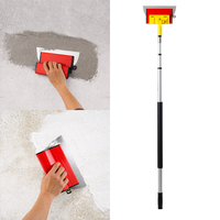 Spatule à peinture en acier inoxydable avec manche télescopique pour la réparation des murs et la préparation des surfaces