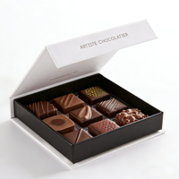 Boîtes de présentation en carton magnétique recyclé imperméables avec logo personnalisé pour chocolat et bonbons - Écologiques, réutilisables, taille personnalisée