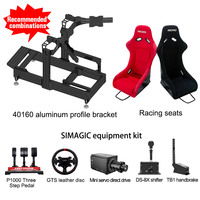 Simulador de Carreras de Aluminio DIY, Plataforma de Conducción para PC, TFA, Xbox, G25, G27, G29, G920, Asiento de Simulación de Carreras GTR