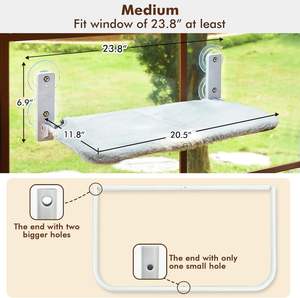 Amosijoy hot on <span class=keywords><strong>Amazon</strong></span> piel de conejo y cubierta de sándwich hamaca para gatos con 4 ventosas MARCO DE Metal sólido percha para ventana de gato - Product Image 5