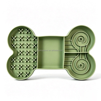 HomyPawz En gros Gamelle pour chien en silicone écologique en forme de grande osse en os, jouet à friandises congelées pour chien et distributeur lent d'aliments